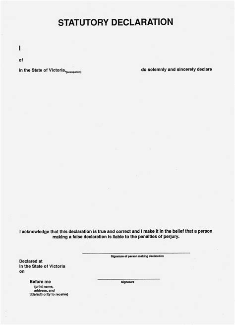Statutory declarations .